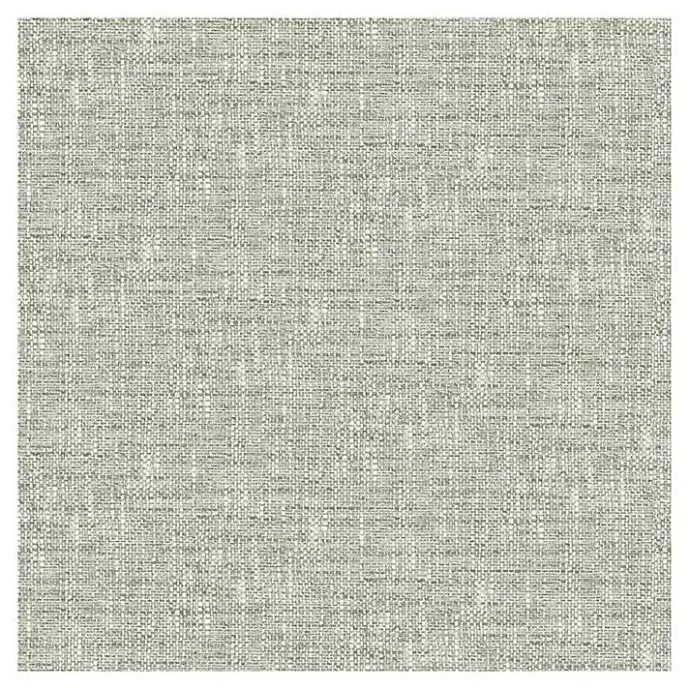 New Kirklands Home Sage Textured Poplin Peel & Stick Wallpaper Green