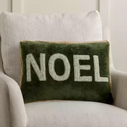 Best Kirklands Home Sage Velvet Noel Pillow Green