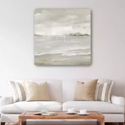 Clearance Kirklands Home Sail Away II Giclee Canvas Art Print, 40x40 in. Tan