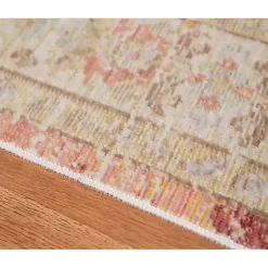 Kirklands Home Salmon Vintage Border Area Rug, 5x7 Pink