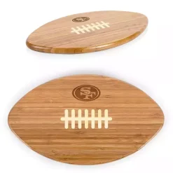 New Kirklands Home San Francisco 49ers Bamboo Football Cutting Board Tan