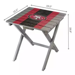 Best Kirklands Home San Francisco 49ers Folding Outdoor Table Brown