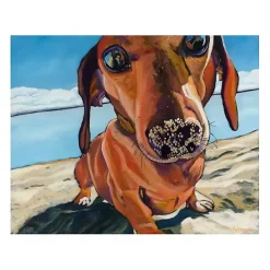 Best Kirklands Home Sand Dog Giclee Canvas Art Print