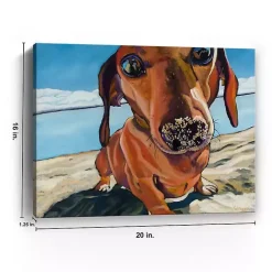 Best Kirklands Home Sand Dog Giclee Canvas Art Print