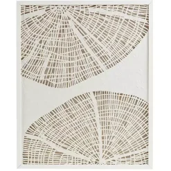 Outlet Kirklands Home Sand Dollar Rice Paper Shadowbox Wall Plaque White