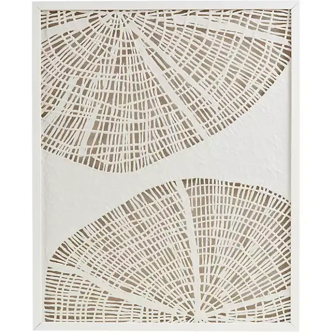 Outlet Kirklands Home Sand Dollar Rice Paper Shadowbox Wall Plaque White