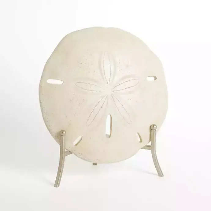 Hot Kirklands Home Sand Dollar Statue with Metal Sd Tan