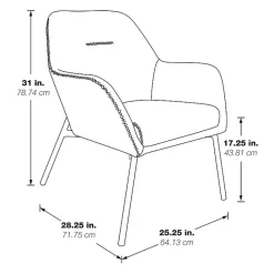 Kirklands Home Sand Faux Leather Scoop Accent Chair Tan