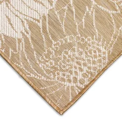 Best Kirklands Home Sand Floral Blooms Outdoor Area Rug, 4x7