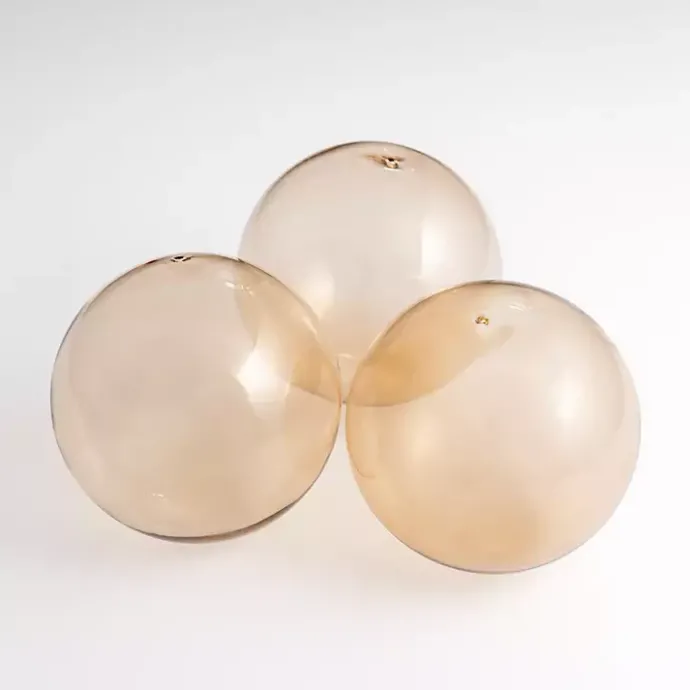 Discount Kirklands Home Sand Glass Orbs, Set of 3 Tan
