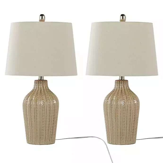 Clearance Kirklands Home Sand Rockwell Table Lamps, Set of 2 Tan