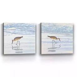 Discount Kirklands Home Sandpiper Dreams Canvas Art Prints, Set of 2 Blue