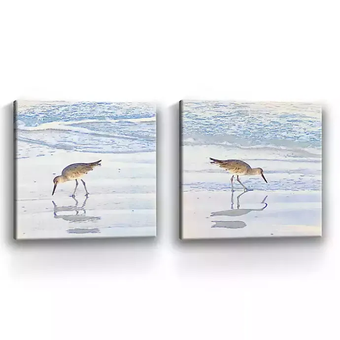 Discount Kirklands Home Sandpiper Dreams Canvas Art Prints, Set of 2 Blue