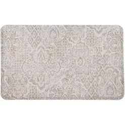 Online Kirklands Home Sandy Beige Damask Nouveau Kitchen Mat