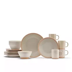 Discount Kirklands Home Sandy Beige Speckled 16-pc. Dinnerware Set Tan