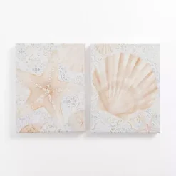 Sale Kirklands Home Sandy Seashells Canvas Art Prints, Set of 2