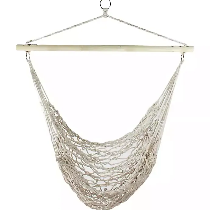 Hot Kirklands Home Sandy Coastal Macrame Hanging Hammock White