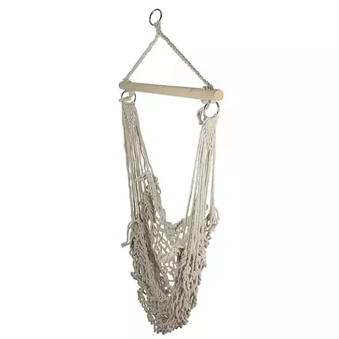 Hot Kirklands Home Sandy Coastal Macrame Hanging Hammock White