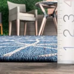 Best Kirklands Home Sanford Blue Geometric Shapes Outdoor Rug, 8x10