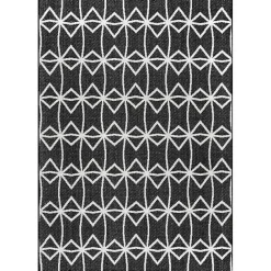 Sale Kirklands Home Sanford Gray Geometric Shapes Outdoor Rug, 5x8