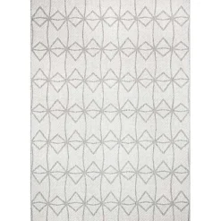 Best Kirklands Home Sanford Light Geometric Outdoor Rug, 5x8 Gray