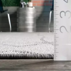 Best Kirklands Home Sanford Light Geometric Outdoor Rug, 5x8 Gray