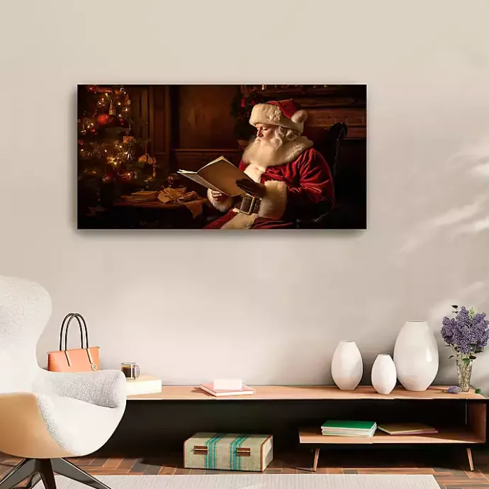 Sale Kirklands Home Santa and List Canvas Art Print