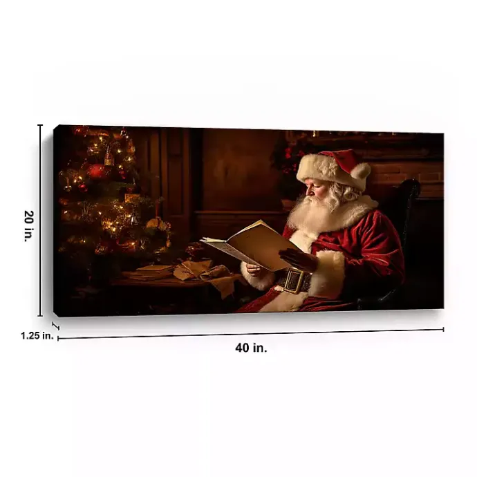Sale Kirklands Home Santa and List Canvas Art Print