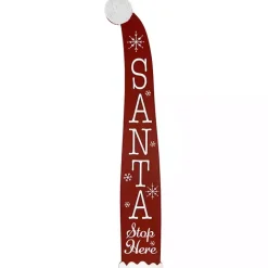 Outlet Kirklands Home Santa Stop Here Porch Board