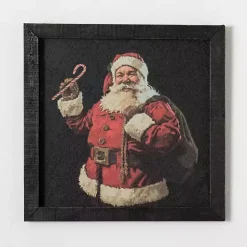 Sale Kirklands Home Santa with Candy Cane Framed Art Print