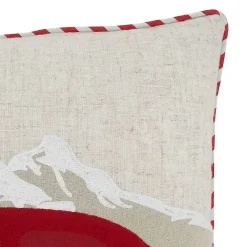 New Kirklands Home Santa with Truck and Trailer Pillow