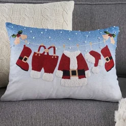 Kirklands Home Santa's Clothesline Lumbar Pillow