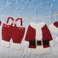Kirklands Home Santa's Clothesline Lumbar Pillow