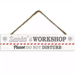 Sale Kirklands Home Santa's Workshop Christmas Wall Sign