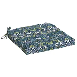 Sale Kirklands Home Sapphire Aurora Damask Luxe Outdoor Seat Cushion Blue