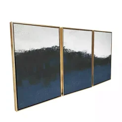 New Kirklands Home Sapphire Framed Canvas Art Prints, Set of 3