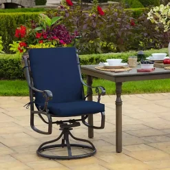 Sale Kirklands Home Sapphire Leala Luxe Outdoor Dining Chair Cushion Blue