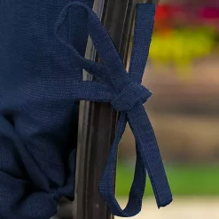 Sale Kirklands Home Sapphire Leala Luxe Outdoor Dining Chair Cushion Blue