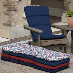 Best Kirklands Home Sapphire Leala Texture Outdoor Adirondack Cushion Blue