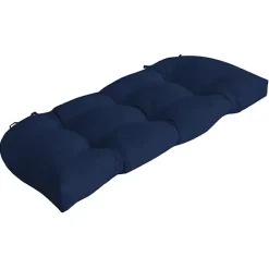 Best Kirklands Home Sapphire Leala Texture Wicker Settee Cushion Blue