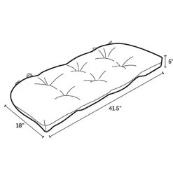 Best Kirklands Home Sapphire Leala Texture Wicker Settee Cushion Blue