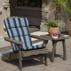 Best Kirklands Home Sapphire Stripe Outdoor Adirondack Cushion Blue