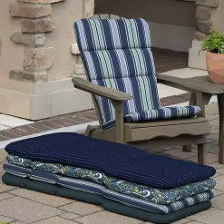 Best Kirklands Home Sapphire Stripe Outdoor Adirondack Cushion Blue