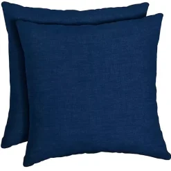 Sale Kirklands Home Sapphire Texture Outdoor Pillows, Set of 2 Blue