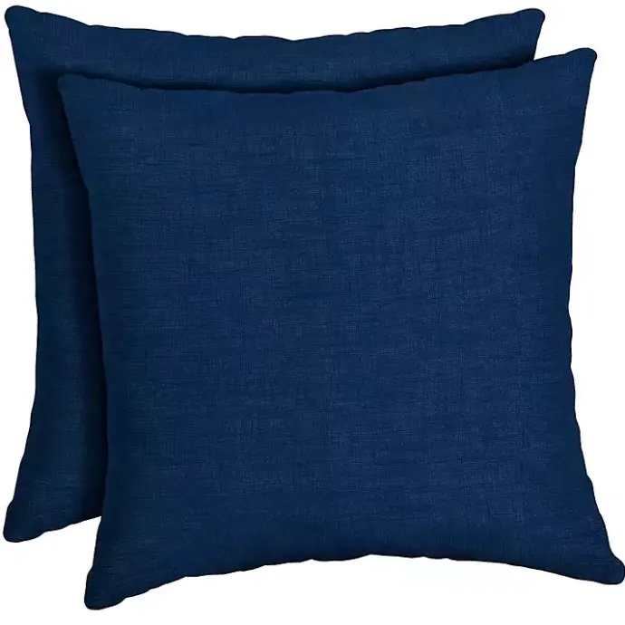 Sale Kirklands Home Sapphire Texture Outdoor Pillows, Set of 2 Blue