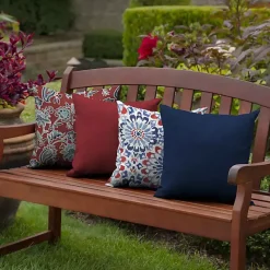 Sale Kirklands Home Sapphire Texture Outdoor Pillows, Set of 2 Blue