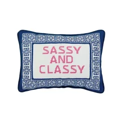 Kirklands Home Sassy and Classy Needlepoint Throw Pillow