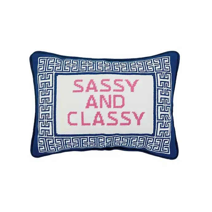 Kirklands Home Sassy and Classy Needlepoint Throw Pillow