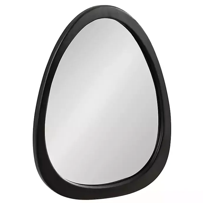 Outlet Kirklands Home Satin Black Asymmetrical Wall Mirror