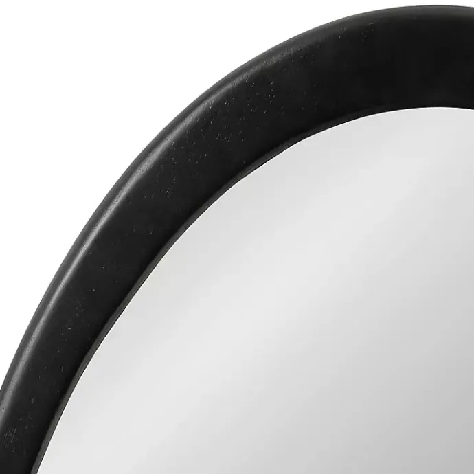 Outlet Kirklands Home Satin Black Asymmetrical Wall Mirror